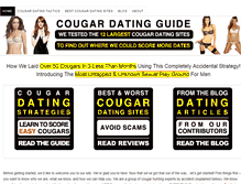 Tablet Screenshot of cougar-dating-guide.com